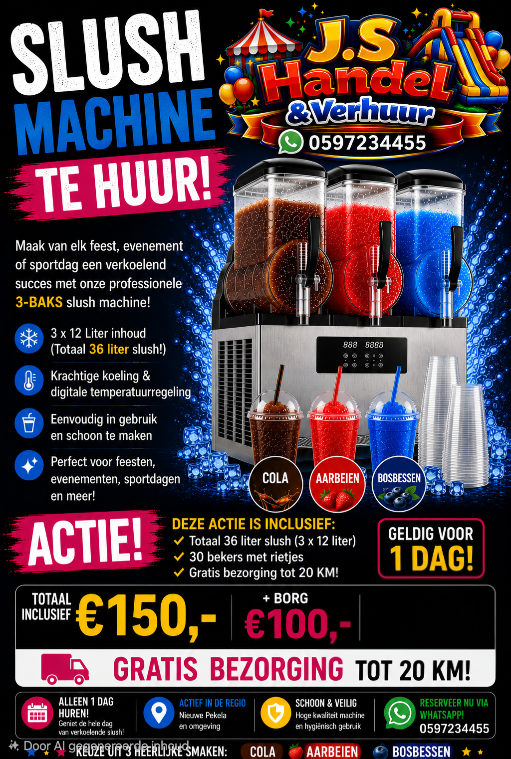 Slush machine 3x12 liter